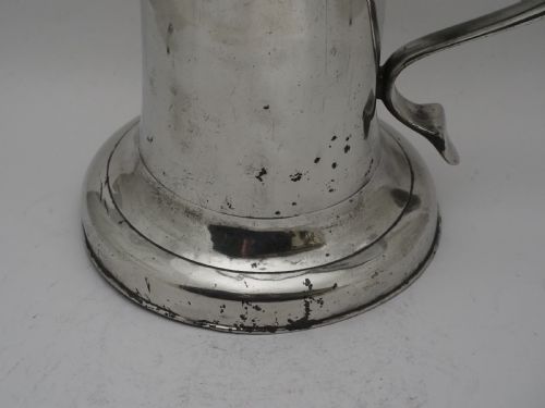 ANTIQUE IRISH PEWTER CHURCH FLAGON PROBABLY BY JOHN HEANEY OF DUBLIN 1763 1807 - ADDITIONAL PHOTO 1