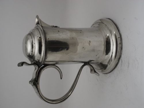 ANTIQUE IRISH PEWTER CHURCH FLAGON PROBABLY BY JOHN HEANEY OF DUBLIN 1763 1807 - ADDITIONAL PHOTO 3