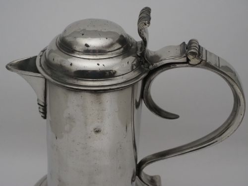 ANTIQUE IRISH PEWTER CHURCH FLAGON PROBABLY BY JOHN HEANEY OF DUBLIN 1763 1807 - ADDITIONAL PHOTO 10