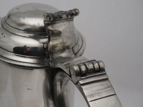 ANTIQUE IRISH PEWTER CHURCH FLAGON PROBABLY BY JOHN HEANEY OF DUBLIN 1763 1807 - ADDITIONAL PHOTO 12