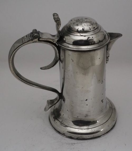 ANTIQUE IRISH PEWTER CHURCH FLAGON PROBABLY BY JOHN HEANEY OF DUBLIN 1763 1807 - ADDITIONAL PHOTO 10
