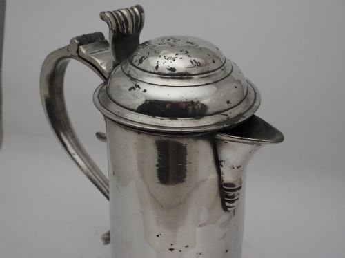 ANTIQUE IRISH PEWTER CHURCH FLAGON PROBABLY BY JOHN HEANEY OF DUBLIN 1763 1807 - ADDITIONAL PHOTO 11