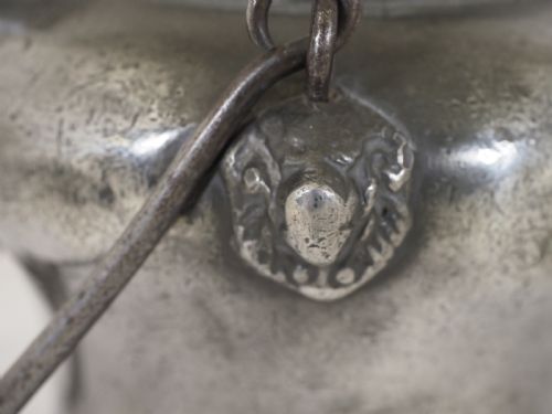 ANTIQUE SWISS PEWTER 'BIBERON' WATER DRINKING VESSEL CIRCA 1730 - ADDITIONAL PHOTO 10