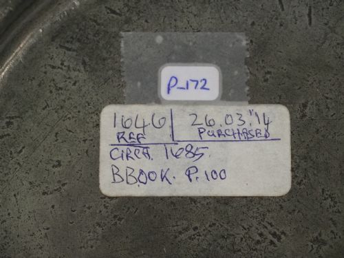 ANTIQUE ENGLISH PEWTER MULTIPLE REEDED PLATE BY ROBERT MOULINS II OR 'TM' CIRCA 1680 - ADDITIONAL PHOTO 5