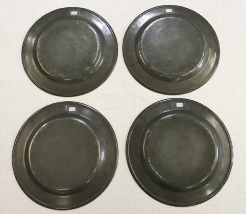 A SET OF FOUR ANTIQUE ENGLISH PEWTER PLATES BY T H COMPTON 1814 1835 - ADDITIONAL PHOTO 7
