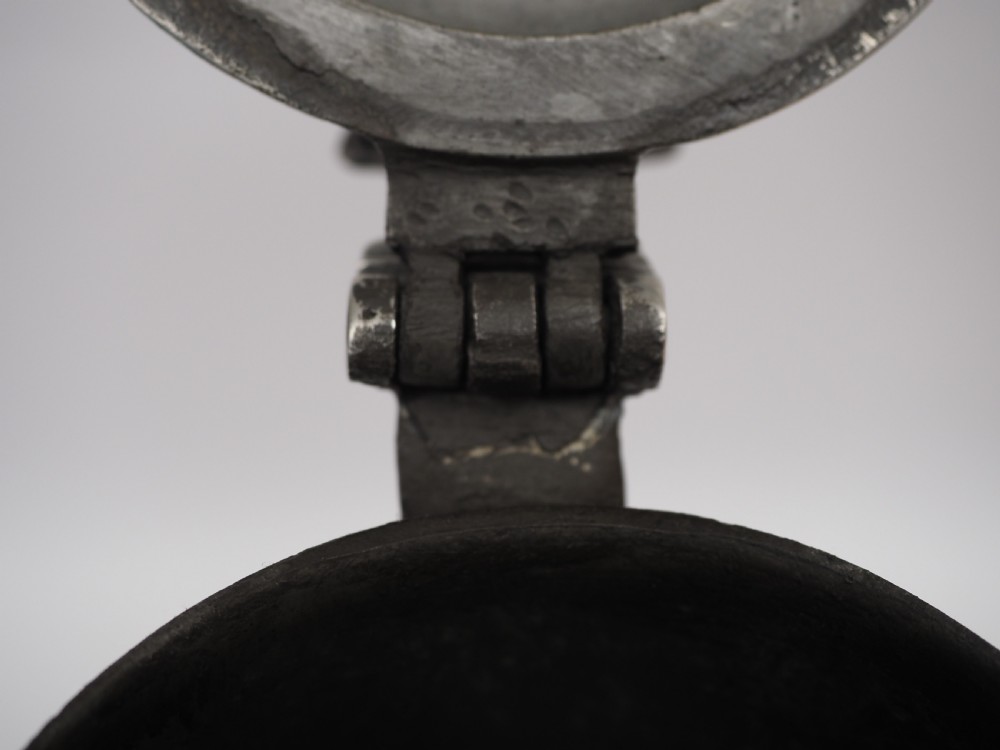 ANTIQUE ENGLISH PEWTER SPIRE FLAGON BY INGRAM & HUNT, 1778 - 1807. View IX