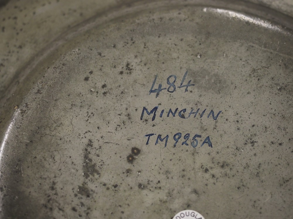 A CHARLES II TRIPLE REEDED PEWTER PLATE BY CHRISTOPHER CLARKE, LONDON CIRCA 1680. View VI