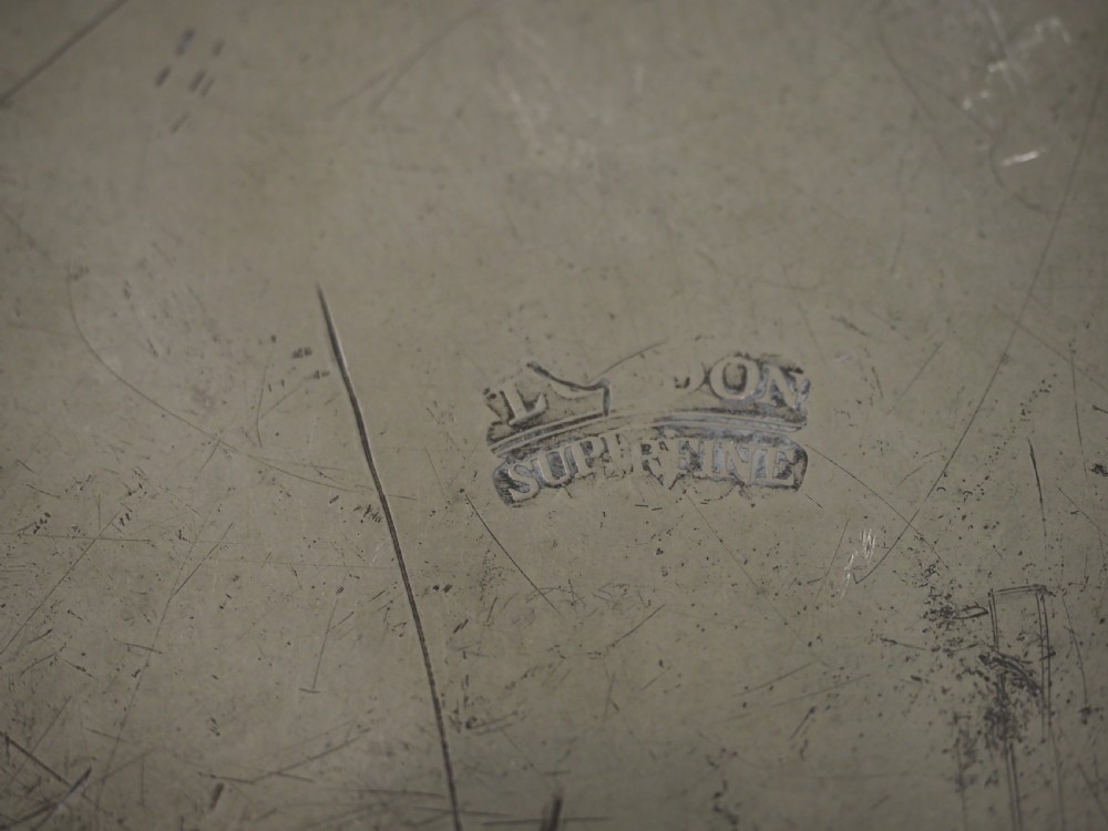GEORGE IV PEWTER PLAIN RIM PLATE WITH ROYAL CONNECTION, BY ALDERSON CIRCA 1820. View VII