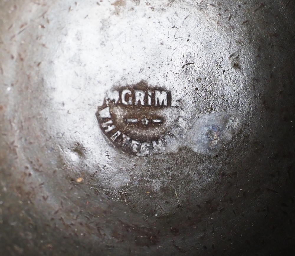 ANTIQUE ENGLISH PEWTER 1/2 PINT BEAKER BY ROBERT GRIMES & SONS OF LONDON, 1817 - 1838. View V