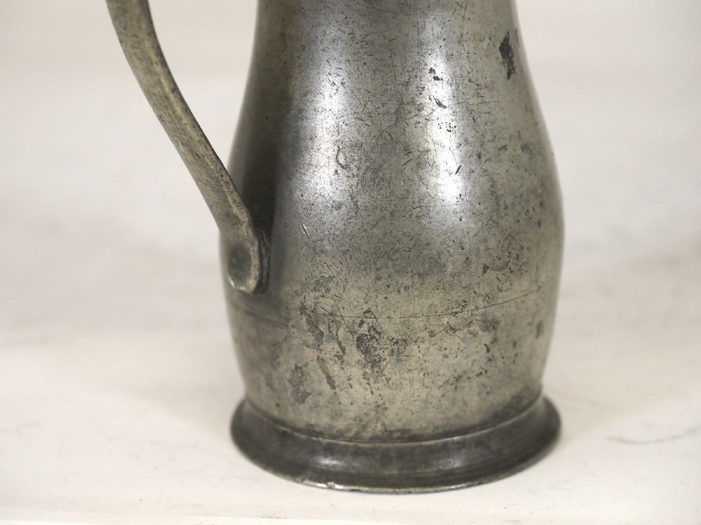 ANTIQUE JERSEY PEWTER LIDLESS MEASURE OF 'NOGGIN' CAPACITY, CIRCA 1800 View VI