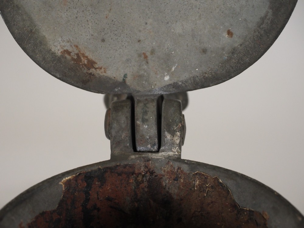 ANTIQUE GUERNSEY PEWTER 1/2 POT LIDDED FLAGON BY NICOLAS Le CHEMINANT, CIRCA 1800. View X