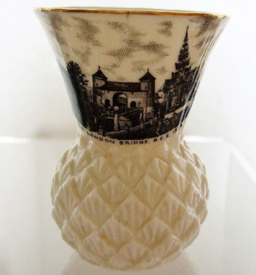 Antique W.H. Goss ~ Thistle Vase ~ Commemorative ~ British Empire Exhibition ~ Wembley 1924