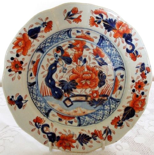 Antique English Georgian Mason's Ironstone "Japan Fence" Pattern Plate