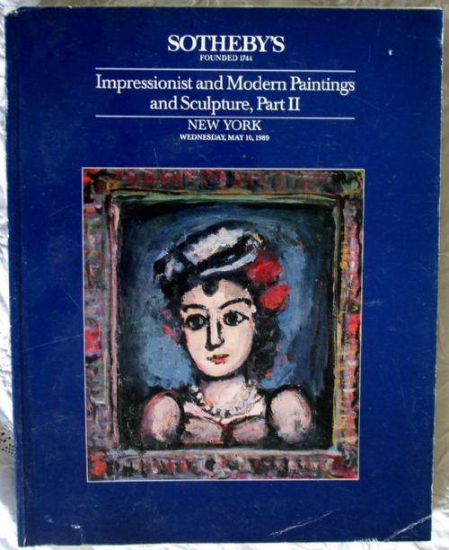 Sotheby's ~ Impressionist and Modern Paintings and Sculpture, Part II ~ New York ~ 10. 05. 1989