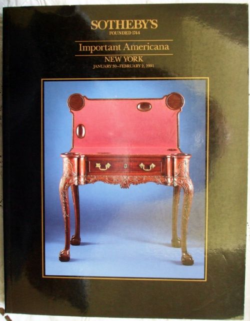 Sotheby's ~ Important Americana ~ New York ~ 30. 01. - 02. 02. 1991