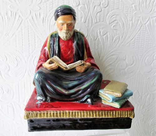 English Studio Pottery Porcelain Figurine ~ "Tunisian Scholar of Law" ~ Reginald Johnson