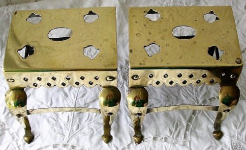 Pair of Antique English Victorian Miniature Brass Footmen