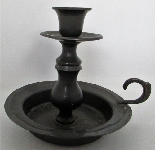 Vintage Dutch Pewter Chamberstick