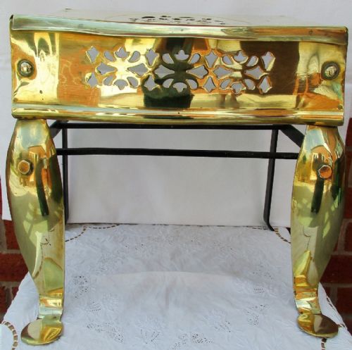 Antique English Victorian Brass and Steel Footman