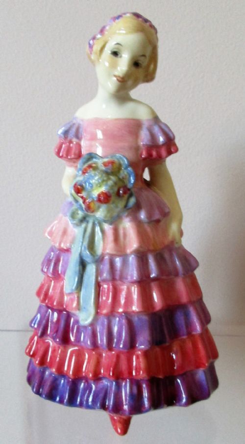 Vintage Royal Doulton English Porcelain Figurine "The Little Bridesmaid" ~ HN 1433
