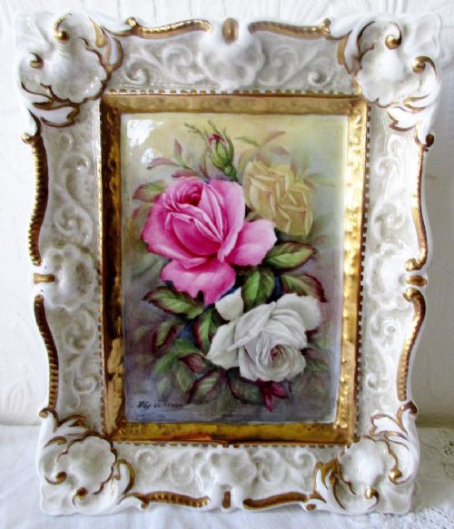 English Porcelain "Rose Bouquet" Pin Tray / Dish ~ Reginald Johnson