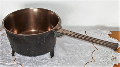 Antique English Georgian Bronze Skillet / Posnet