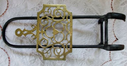 Antique English Victorian Brass and Iron Trivet