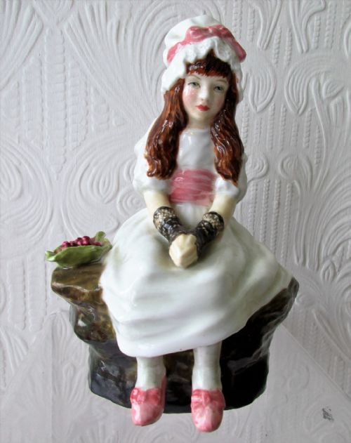 English Studio Pottery Porcelain Figurine ~ "Cherry Ripe" ~ Reginald Johnson