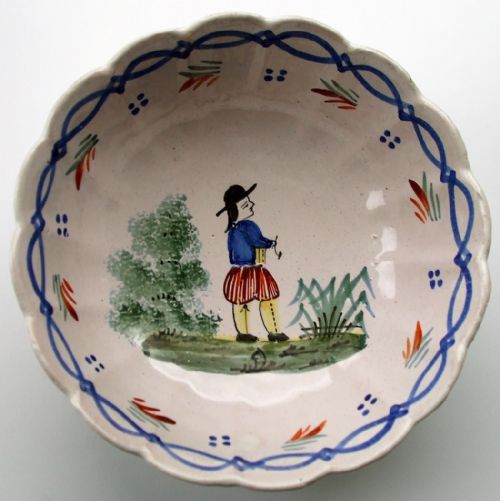 Antique "HB" Quimper French Faience Bowl
