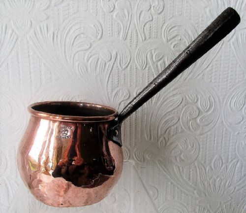 Antique English Victorian Copper Pint Saucepan ~ Griffiths Patent