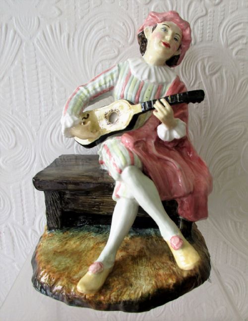 English Porcelain Figurine ~ "Mezzetin" ~ Reg Johnson and Sons