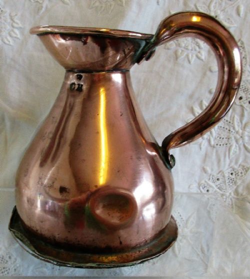 Antique English Victorian Copper Half Pint Measure