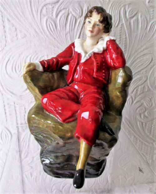 English Studio Pottery Porcelain Figurine ~ "The Red Boy" ~ Reginald Johnson