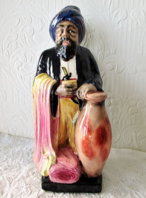 Vintage English Old Court Ware Staffordshire Pottery Figure ~ "Achmed"