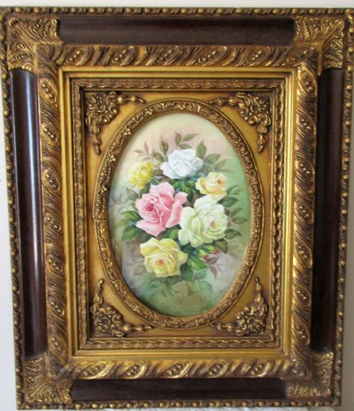Roses, Walnut and Gilt ~ Watercolour ~ Reginald Johnson 