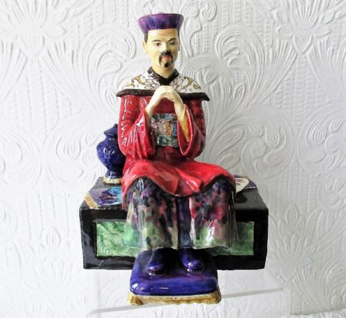 English Studio Pottery Porcelain Figurine ~ "Mandarin" ~ Reginald Johnson