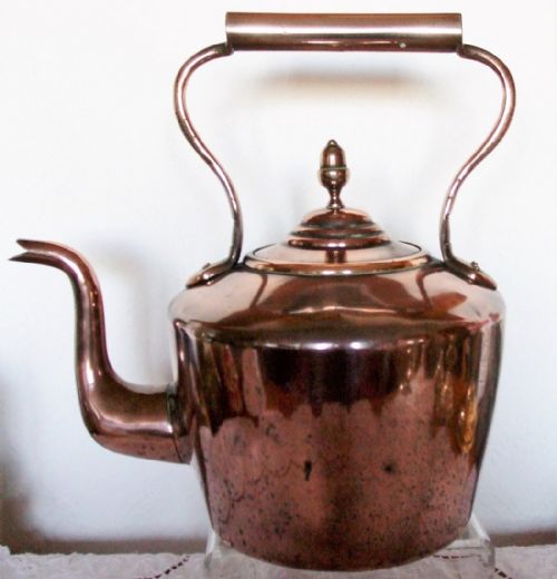 Antique English Victorian Copper Kettle