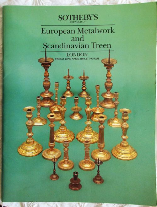 Sotheby's ~ European Metalwork and Scandinavian Treen ~ London ~ 22. 04. 1988