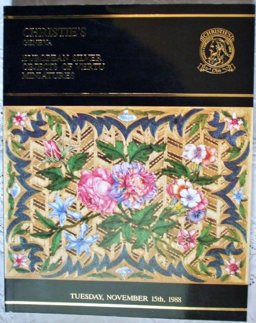 Christie's ~ European Silver, Objects of Vertu and Miniatures ~ Geneva ~ 15. 11. 1988