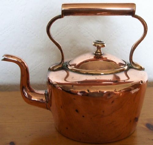 Antique English Victorian Copper Kettle