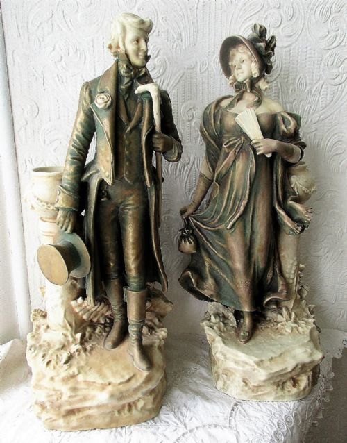 Pair of Vintage American "Hedi Schoop" Ceramic Figures