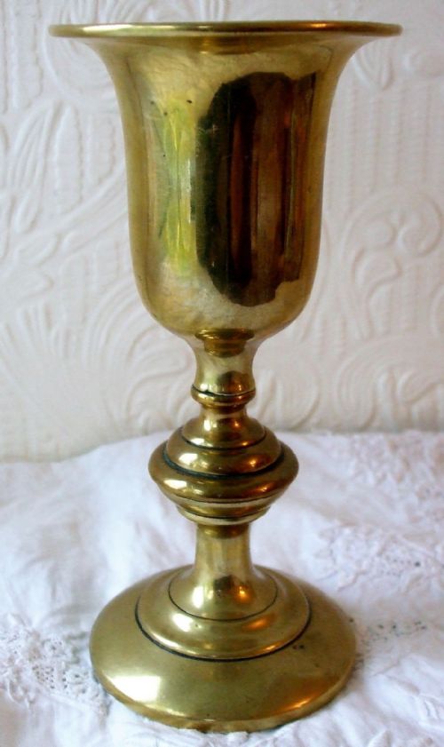Antique English Georgian Brass Chalice or Goblet