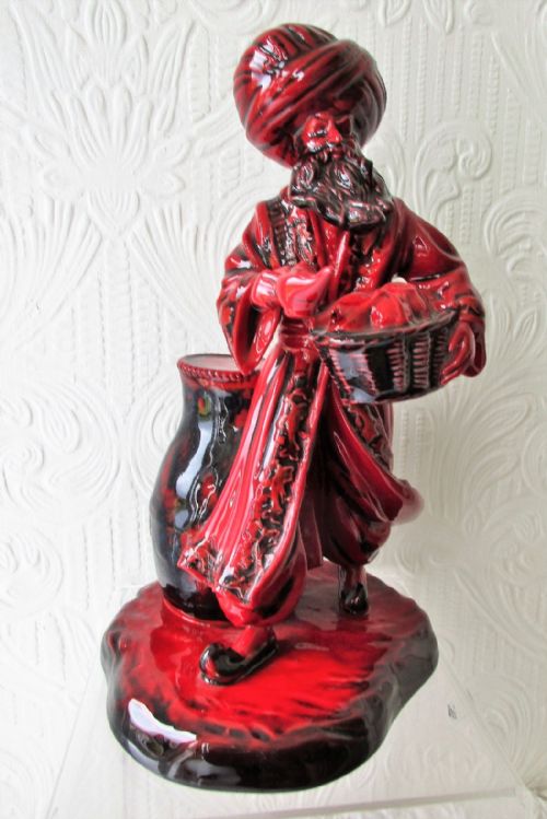 Royal Doulton English Porcelain Flamb� Figurine ~ "The Lamp Seller" ~ HN 3278