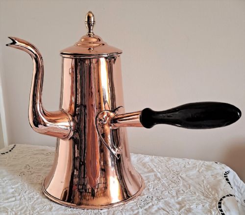 Antique English Georgian Copper Coffee Pot ~ William Soutter & Sons