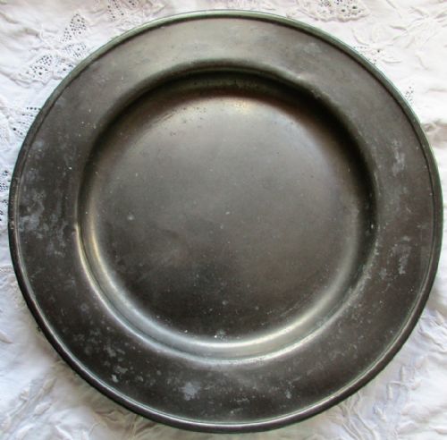 Antique English Georgian Pewter Dish / Plate