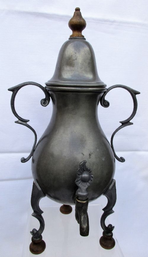 Antique English Victorian Pewter Coffee Urn