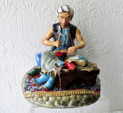 English Studio Pottery Porcelain Figurine ~ "Cobbler of Baghdad" ~ Reginald Johnson