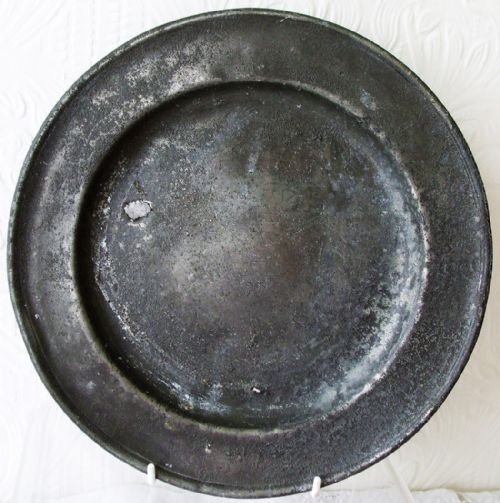Antique English Georgian Pewter Dish / Plate