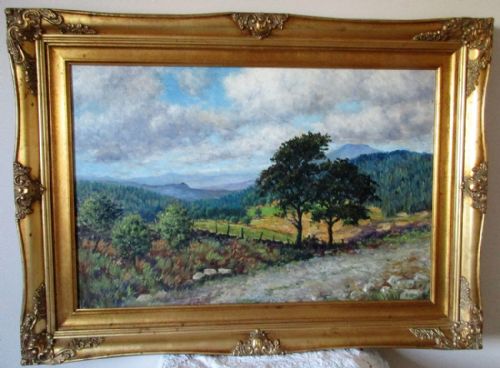 In North Wales ~ Looking East towards the Berwyns ~ Oil Painting on Board ~ Reginald Johnson
