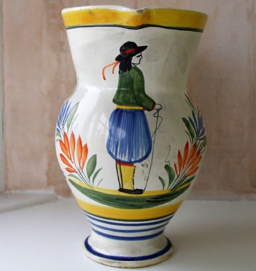 Vintage Henriot Quimper French Faience Jug